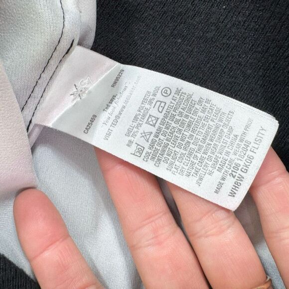 Ted Baker London Sweater Womens 16 TED 5 Black Button Front Crew Neck Cardigan - Picture 6 of 8